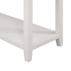Retro 45.2 in. White Standard Rectangle Wood Console Table with Drawer by Z-joyee 16 Retro 45.2 in. White Standard Rectangle Wood Console Table with Drawer by Z-joyee -Cheap Z-joyee Store white z joyee console tables ly w113753744 1f 1000