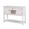 Retro 45.2 in. White Standard Rectangle Wood Console Table with Drawer by Z-joyee