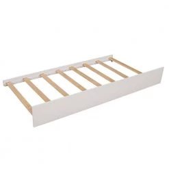 White Wood L-shaped Platform Bed with Trundle and Drawers by Z-joyee -Cheap Z-joyee Store white z joyee kids beds ly0518ak 1f 1000