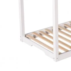 White Twin XL/King Size House Platform Bed with Trundle by Z-joyee -Cheap Z-joyee Store white z joyee kids beds ly7228ak 44 1000