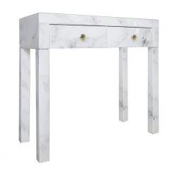 White Tempered Glass Marble Texture Vanity Set 29.9 in. X 31.5 in. X 13.8 in. by Z-joyee