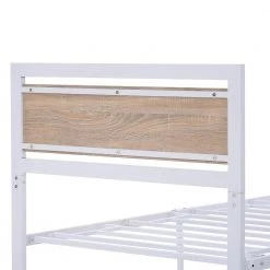 Metal White Twin Size Platform Bed with Headboard and Footboard by Z-joyee 15 Metal White Twin Size Platform Bed with Headboard and Footboard by Z-joyee -Cheap Z-joyee Store white z joyee platform beds f fb857216477 fa 1000