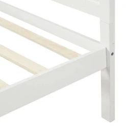 Wood White Twin Size Platform Bed with Wood Slat Support by Z-joyee -Cheap Z-joyee Store white z joyee platform beds f fb857217702 4f 1000