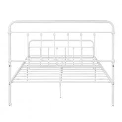 Metal White Full Size Platform Bed with Headboard and Footboard by Z-joyee -Cheap Z-joyee Store white z joyee platform beds f fb857218037 76 1000