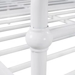 Metal White Full Size Platform Bed with Headboard and Footboard by Z-joyee -Cheap Z-joyee Store white z joyee platform beds f fb857218037 c3 1000