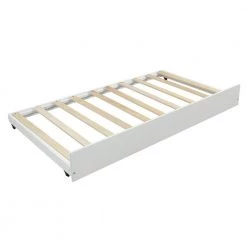 Wood White Twin Size House Platform Bed with Trundle by Z-joyee 15 Wood White Twin Size House Platform Bed with Trundle by Z-joyee -Cheap Z-joyee Store white z joyee platform beds f fb857219638 fa 1000