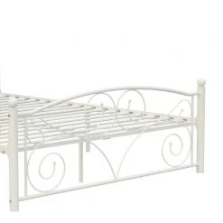 Metal White Full Size Platform Bed with Headboard by Z-joyee -Cheap Z-joyee Store white z joyee platform beds f fb857219751 4f 1000