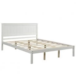 80.7 in. White Queen Platform Bed Frame with Headboard Wood Slat Support by Z-joyee 8 80.7 in. White Queen Platform Bed Frame with Headboard Wood Slat Support by Z-joyee -Cheap Z-joyee Store white z joyee platform beds p be20220010 4f 1000