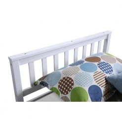 White Platform Bed Frame with Headboard and Footboard Twin Bed with Trundle 79.5 in. L x 42 in. W x 33.5 in. H by Z-joyee -Cheap Z-joyee Store white z joyee platform beds yqj w50422211 1f 1000