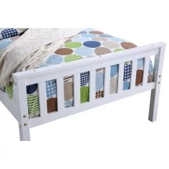 White Platform Bed Frame with Headboard and Footboard Twin Bed with Trundle 79.5 in. L x 42 in. W x 33.5 in. H by Z-joyee -Cheap Z-joyee Store white z joyee platform beds yqj w50422211 44 1000