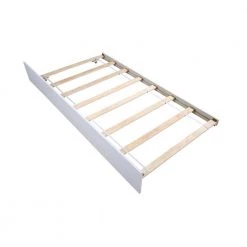 White Platform Bed Frame with Headboard and Footboard Twin Bed with Trundle 79.5 in. L x 42 in. W x 33.5 in. H by Z-joyee -Cheap Z-joyee Store white z joyee platform beds yqj w50422211 fa 1000