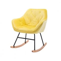 Yellow Living Room Comfortable Rocking Chair Accent Chair by Z-joyee 8 Yellow Living Room Comfortable Rocking Chair Accent Chair by Z-joyee -Cheap Z-joyee Store yellow z joyee rockers gliders ottomans p q202200011 c3 1000